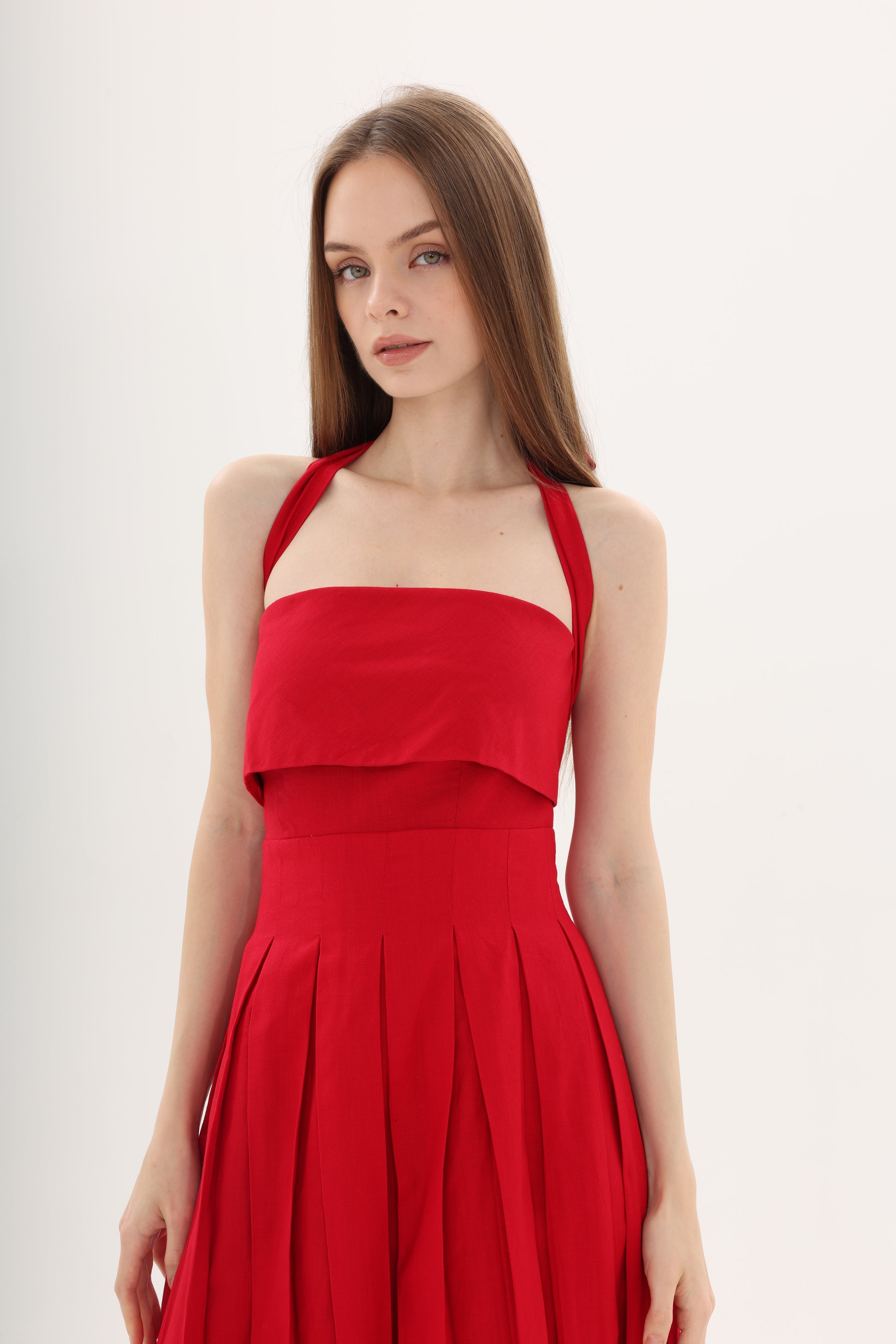 04 Pleated Midi Dress