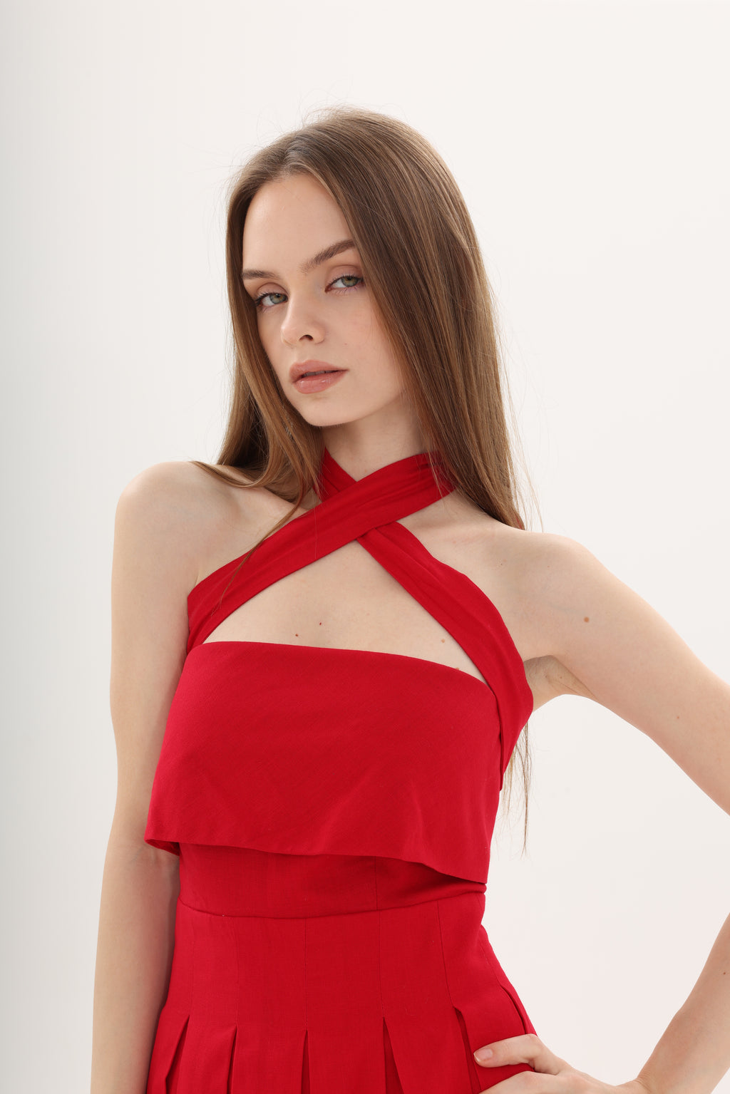 04 Pleated Midi Dress